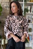Toka Wraparoo Top Leopard Rose